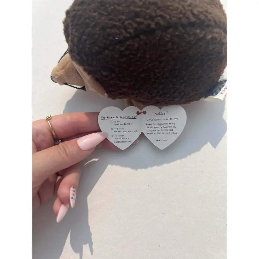 Ty Beanie Baby - PRICKLES the Hedgehog (6 Inch) W/Tags - Picture 3 of 5